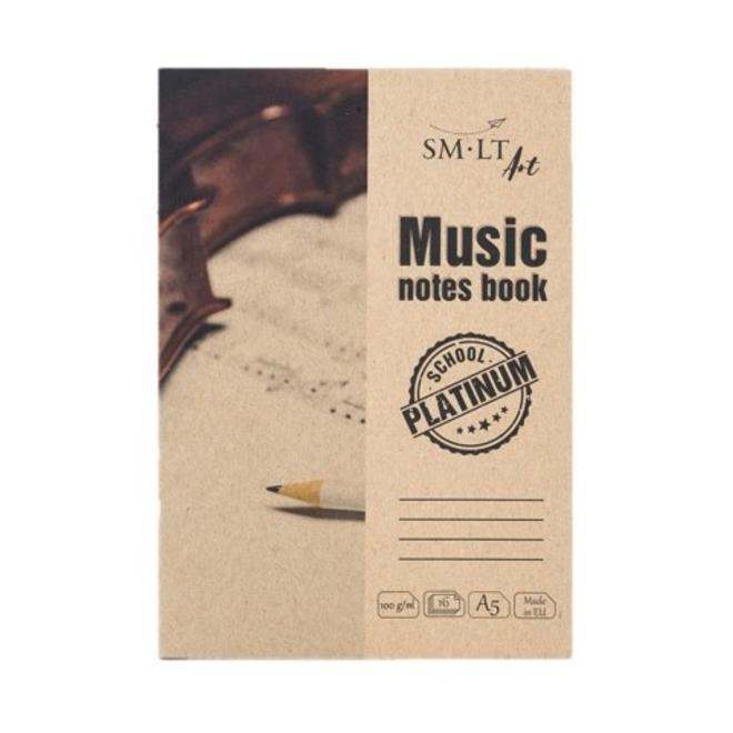 SM-LT Platinum Music Notes Book with Lines