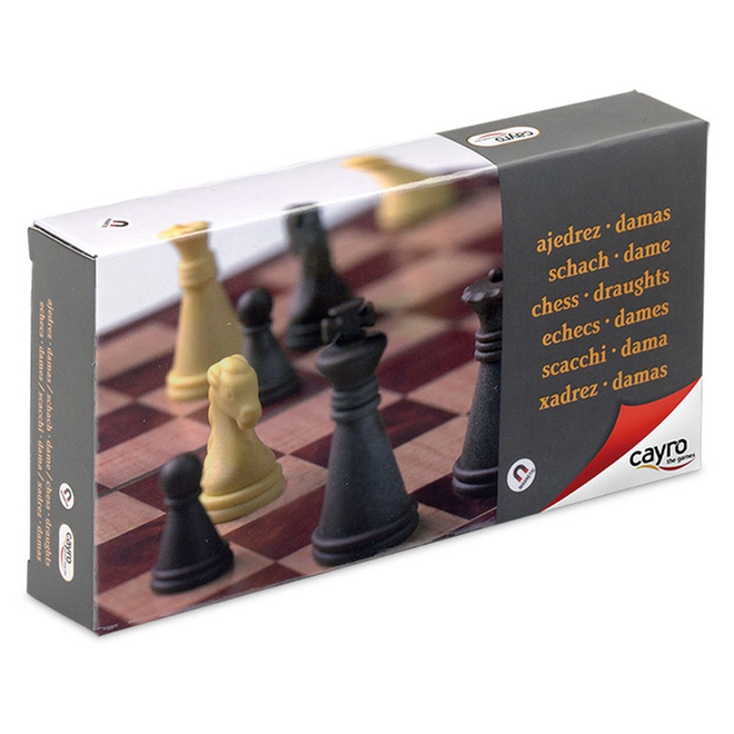 Cayro Magnetic Chess & Draught Set Small
