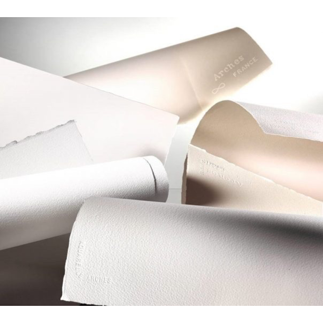 Arches Watercolour Paper - 22x30", 640g / 300lb - Natural White, Rough - 5 Sheet Pack