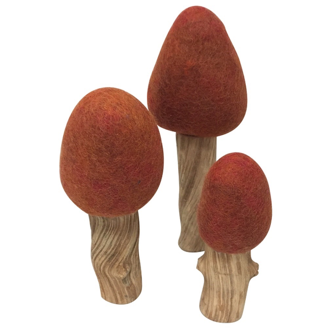 Papoose Toys Felt And Wood Autumn Toy Trees - S, M, L (Each Sold Individually)