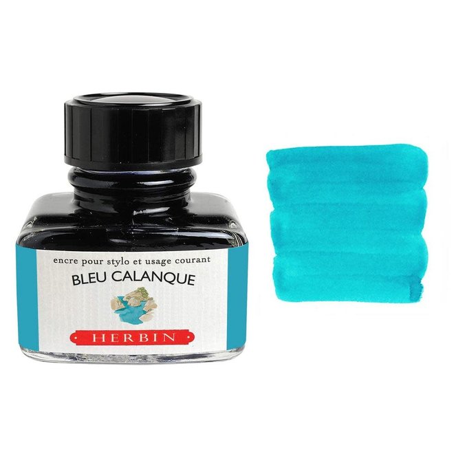 J. HERBIN FOUNTAIN PEN INK 30ML BLEU CALANQUE