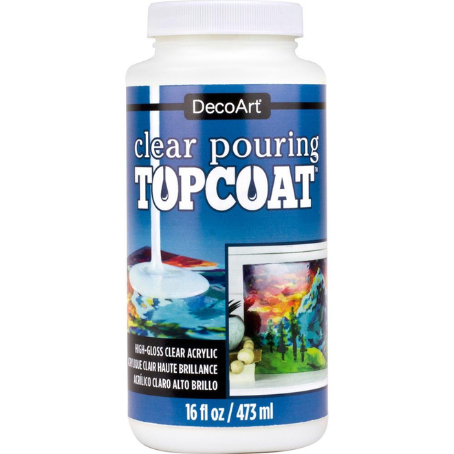 DECOART CLEAR POURING TOPCOAT HIGH GLOSS ACRYLIC 16OZ