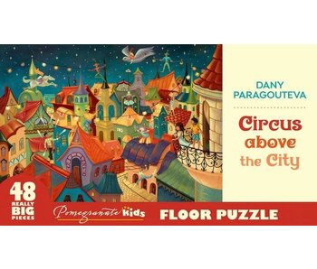 POMEGRANATE KIDS 2X3 FEET 48 REALLY BIG PIECES FLOOR PUZZLE: CIRCUS ABOVE THE CITY