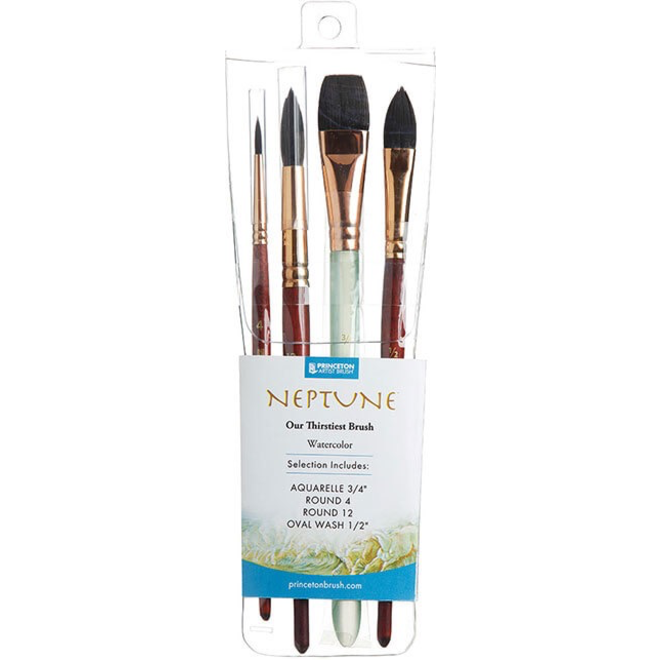 Princeton Neptune Watercolour Brushes 4 Pack Set - Endeavours ThinkPlay