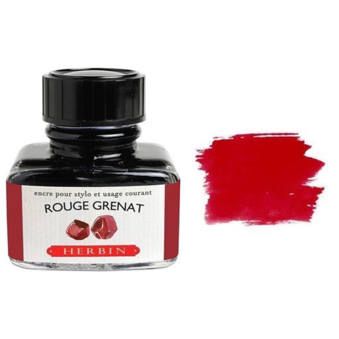 J. HERBIN FOUNTAIN PEN INK 30ML Garnet Red