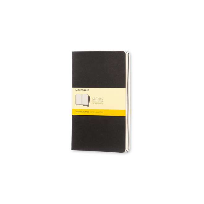 MOLESKINE LARGE SQUARED JOURNAL 3PK BLACK