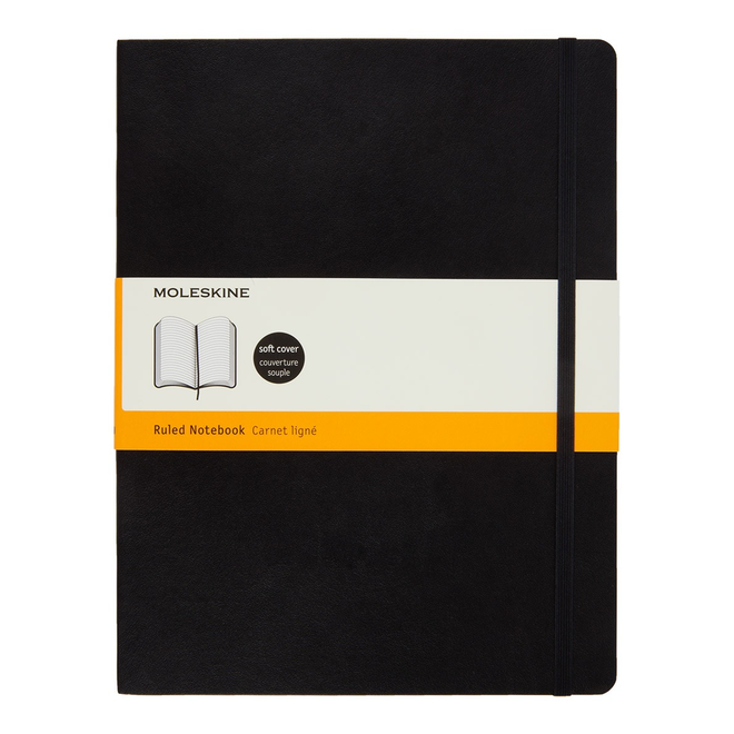 MOLESKINE XL SC RULED NOTEBOOK BLACK