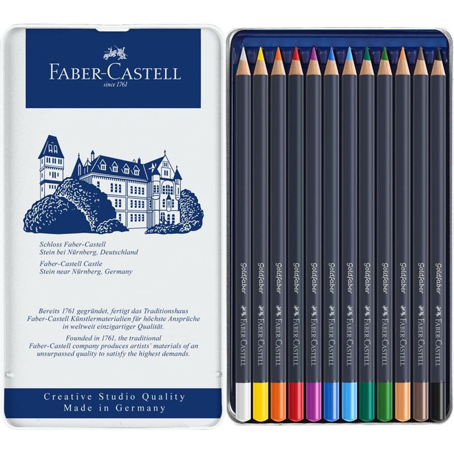 Faber Castell Goldfaber Coloured Pencils Tin of 12