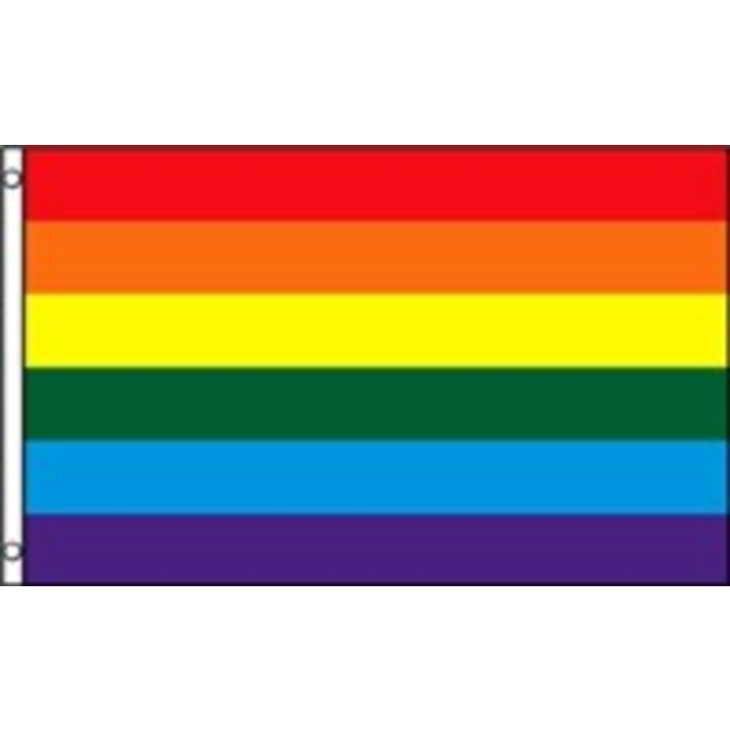 Heavy Duty Nylon Rainbow Pride Flag - 3’x5’