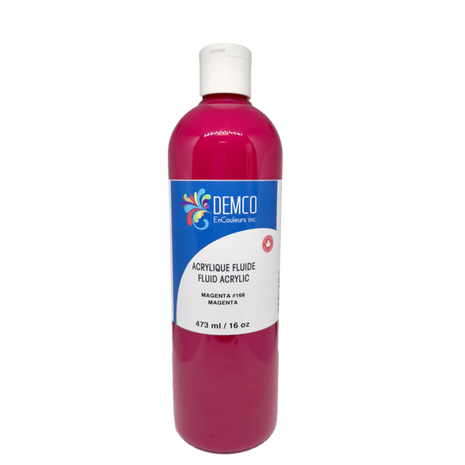 Demco 16Oz 473Ml Fluid Acrylic Magenta