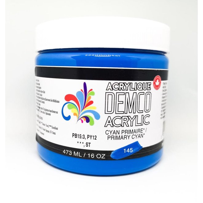 Demco 16Oz 473Ml Acrylic  Primary Cyan