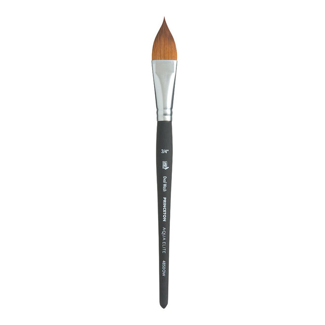 Princton Aqua Elite Synthetic Kolinsky Sable Watercolour Brushes, Oval Wash 3/4''