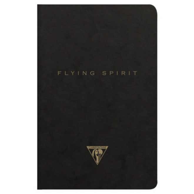 CLAIRE FONTAINE FLYING SPIRIT NOTEBOOK LINED 3x5 BLACK