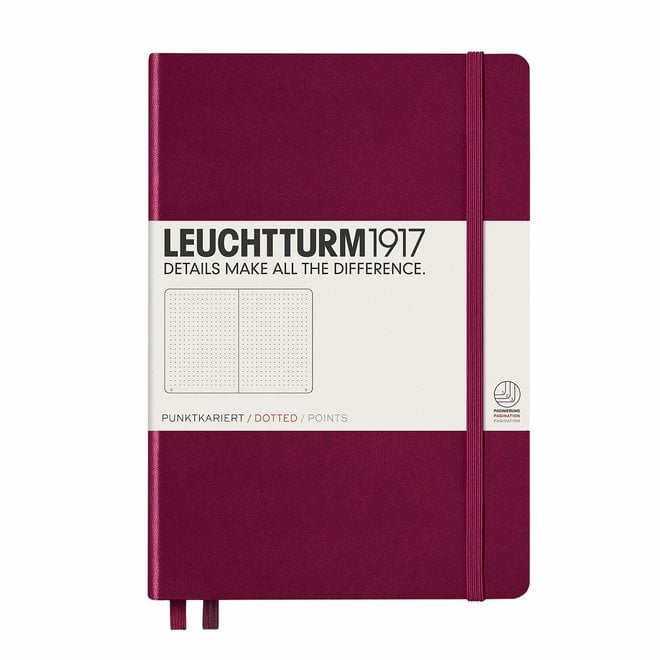 Leuchtturm1917 Notebook Pocket (A6) Port Red Hardcover Dotted