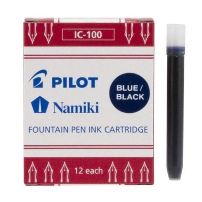PILOT NAMIKI FOUNTAIN PEN INK CARTRIDGE 12PK BLACK