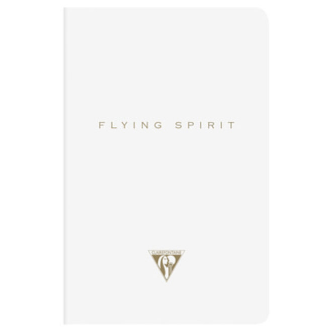 CLAIRE FONTAINE FLYING SPIRIT NOTEBOOK LINED WHITE 9X14CM