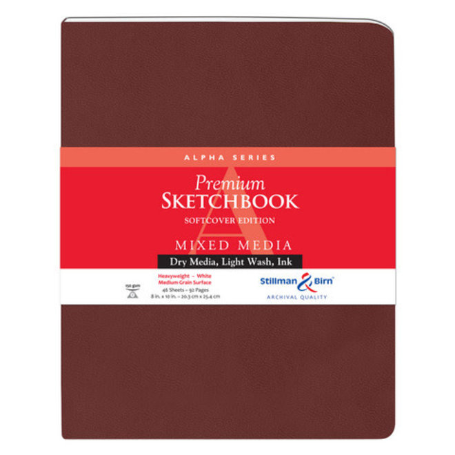 Stillman & Birn Premium Sketchbook Mixed Media 8X10 Softcover