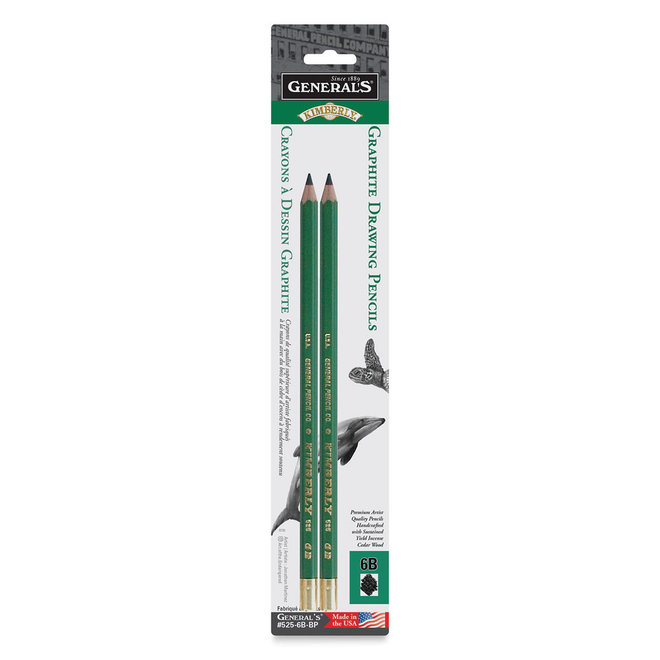GENERALS KIMBERLY GRAPHITE DRAWING PENCIL 6B 2 pack