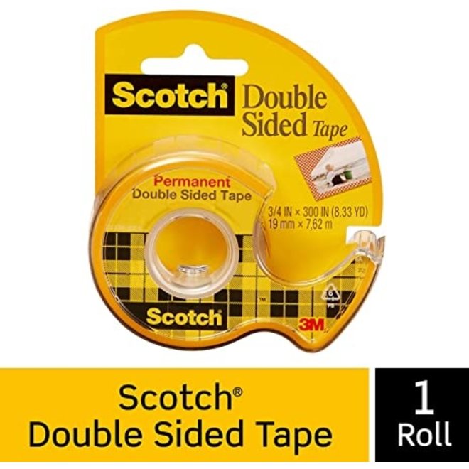 3M SCOTCH DOUBLE SIDED TAPE ROLL 3/4”x300”