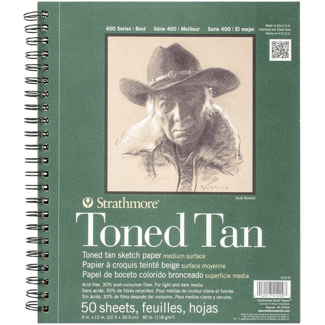 Strathmore Toned Tan Sketch Pad 9X12 50 Sheets
