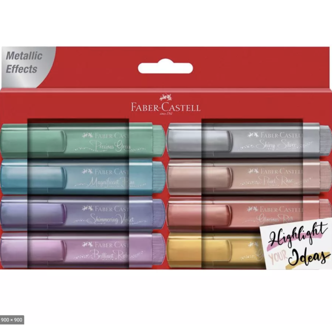 Faber Textliner 8 Colour Metallic
