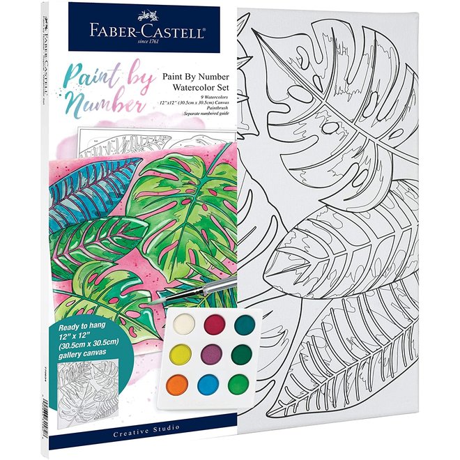 Paint By Number Watercolour Set: Tropical