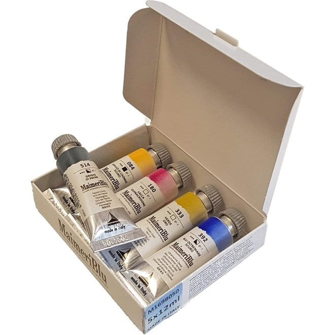 Maimeri Blu Watercolour Wooden Box Set of 24 with Arches Hot Block and  Accessories