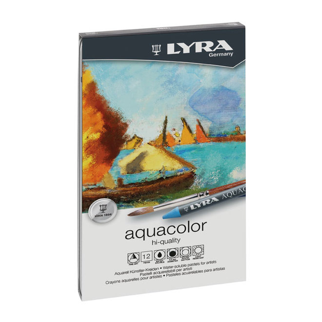 Lyra Aquacolor Water-Soluble Oil Pastel 12Pk Set