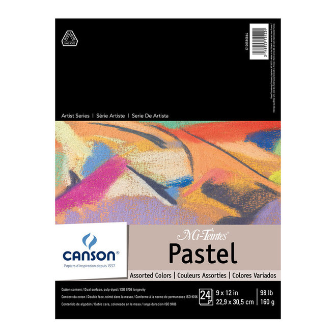 Canson Mi-Teintes Paper Pad 9x12" Assorted Colours