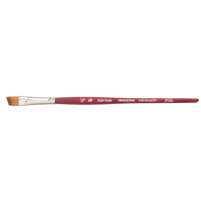 Princeton Velvetouch Mixed Media Brushes, Angle Shaders, 1/8"