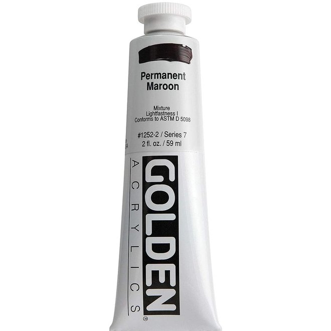 Golden Heavy Body Acrylic Permanent Maroon 2Oz