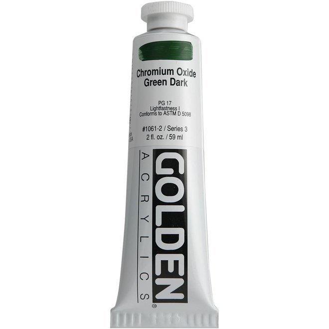 Golden Heavy Body Acrylic Chromium Oxide Green Dark  Series 3 2oz