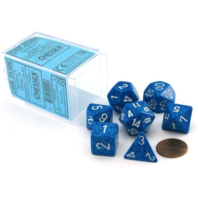 Chessex 7pc Polyhedral Dice Set - Speckled: Water