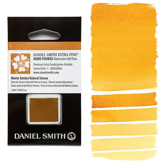 Daniel Smith Watercolour 1/2 Pan Monte Amiata Natural Sienna