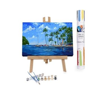 Marigot Bay St. Lucia Intermediate Adult Paint by Numbers Kit