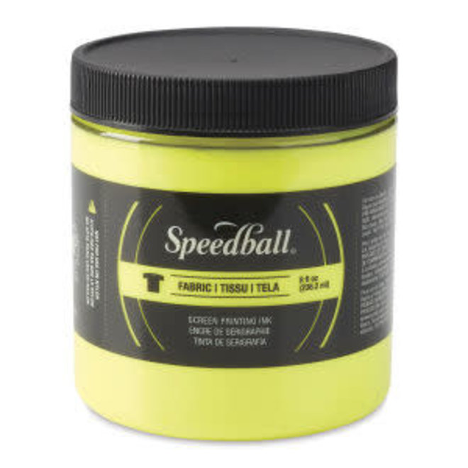 Speedball Fabric Screen Printing Ink 8oz Fluorescent Yellow