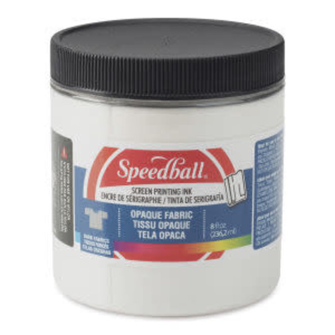 Speedball Opaque Fabric Screen Printing Ink 8Oz Iridescent Pearly White