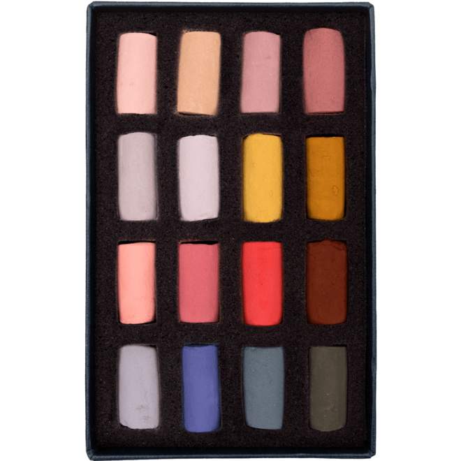 Unison Colour Soft Pastel - Portrait Half Stick 16 Box Set