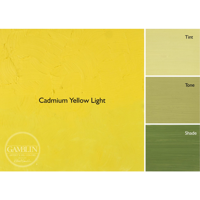 GAMBLIN ARTIST'S OIL COLORS 37ML Cadmium Yellow Light