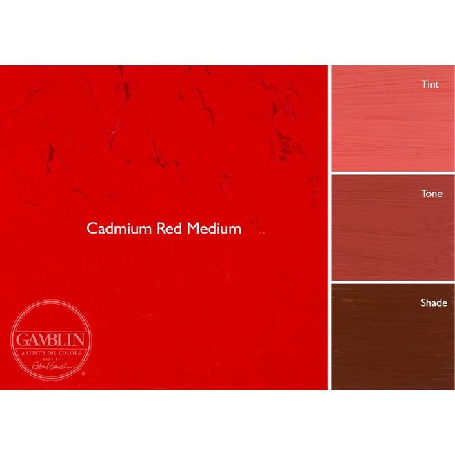 GAMBLIN ARTIST'S OIL COLORS 37ML CADMIUM RED MEDIUM