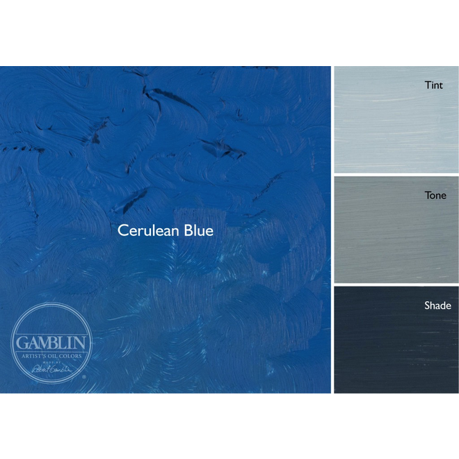 GAMBLIN ARTIST'S OIL COLORS 37ML Cerulean Blue
