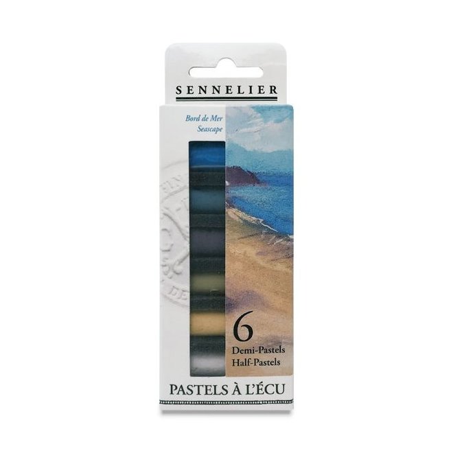 Sennelier 6 Half Soft Pastel Assorted Colours Seascape