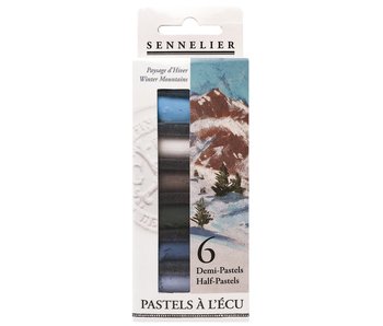 Sennelier 6 Half Soft Pastel Assorted Colours Winter Mountains