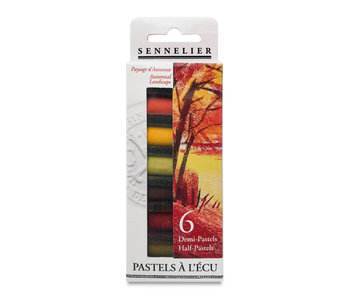 Sennelier 6 Half Soft Pastel Assorted Colours Autumnal Landscape