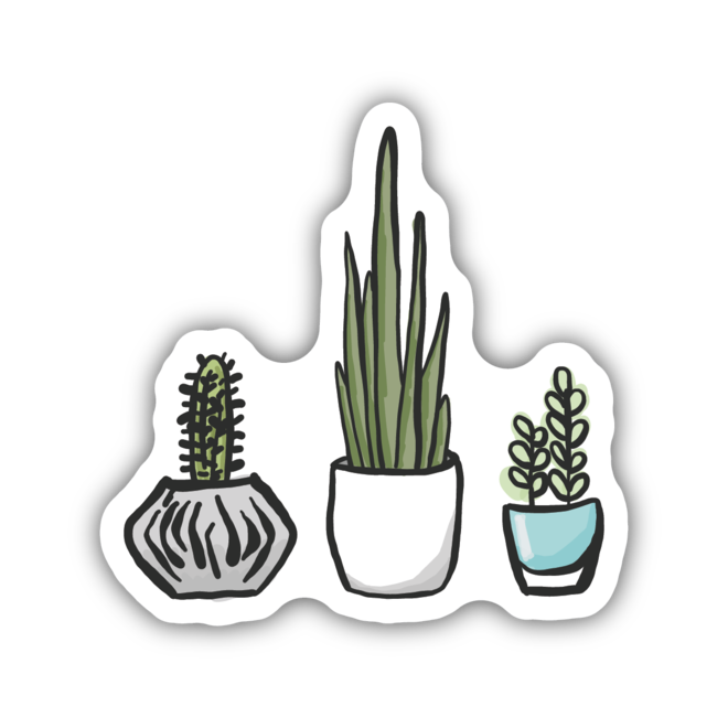 POTTED PLANTS | LARGE PRINTED STICKERS