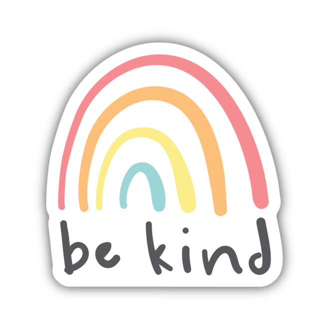 BE KIND RAINBOW | LARGE PRINTED STICKER