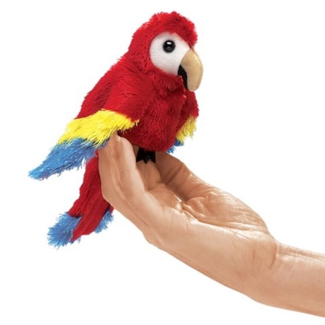 Mini Finger Puppet - Scarlet Macaw