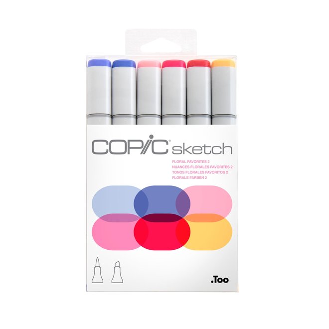 Copic Pack Copic Sketch Marker 6-Color Set - Floral Favorites 1