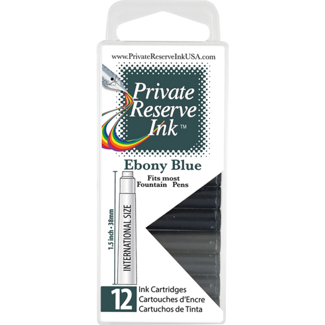 Private Reserve Ink Cartridge 12 Pack Ebony Blue