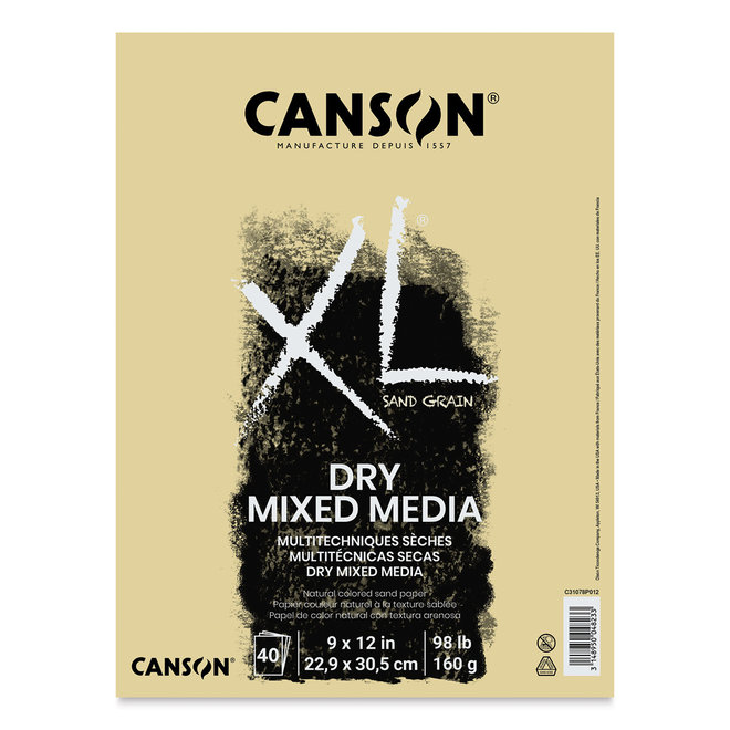 Canson XL Dry Media Natural Coloured Sand Paper 9x12"